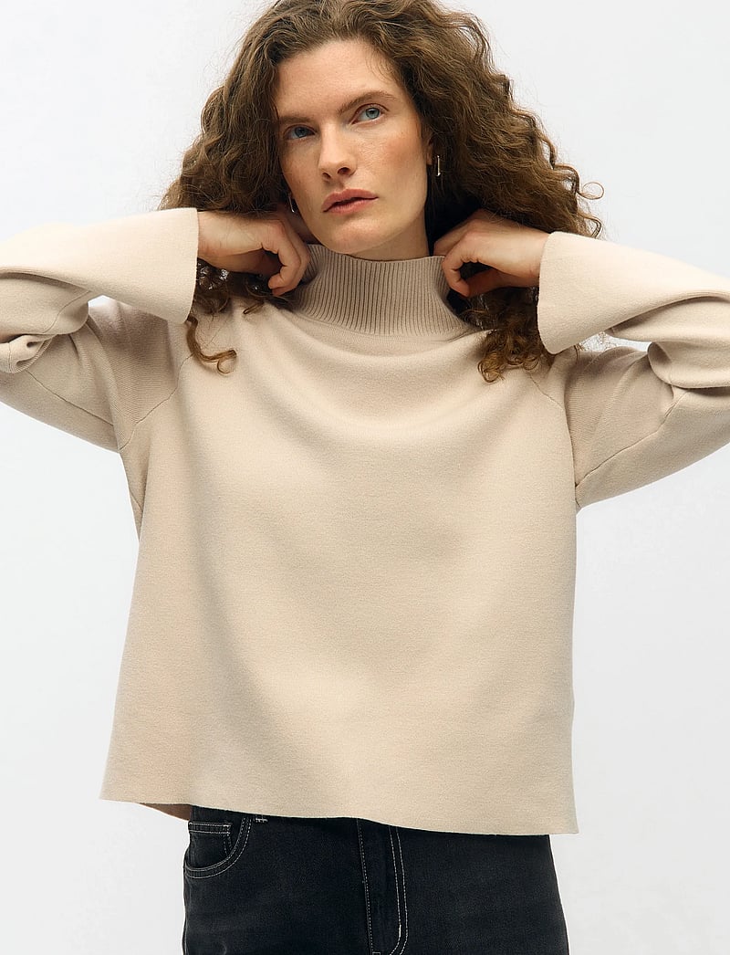 Object - OBJREYNARD HIGH NECK PULLOVER NOOS - striktrøjer - silver gray - 0