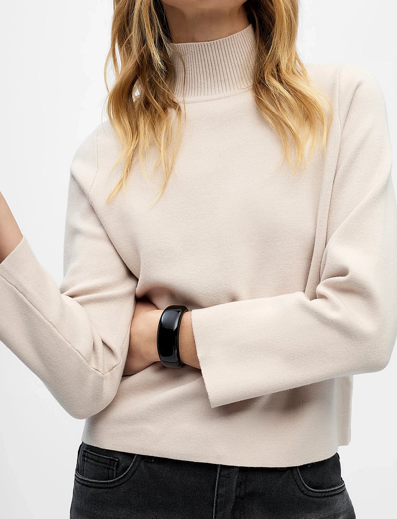 Object - OBJREYNARD HIGH NECK PULLOVER NOOS - striktrøjer - silver gray - 4