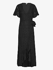 Object - OBJFEODORA S/S WRAP DRESS 127 - maxi dresses - black - 0