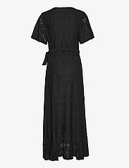 Object - OBJFEODORA S/S WRAP DRESS 127 - maxi dresses - black - 1