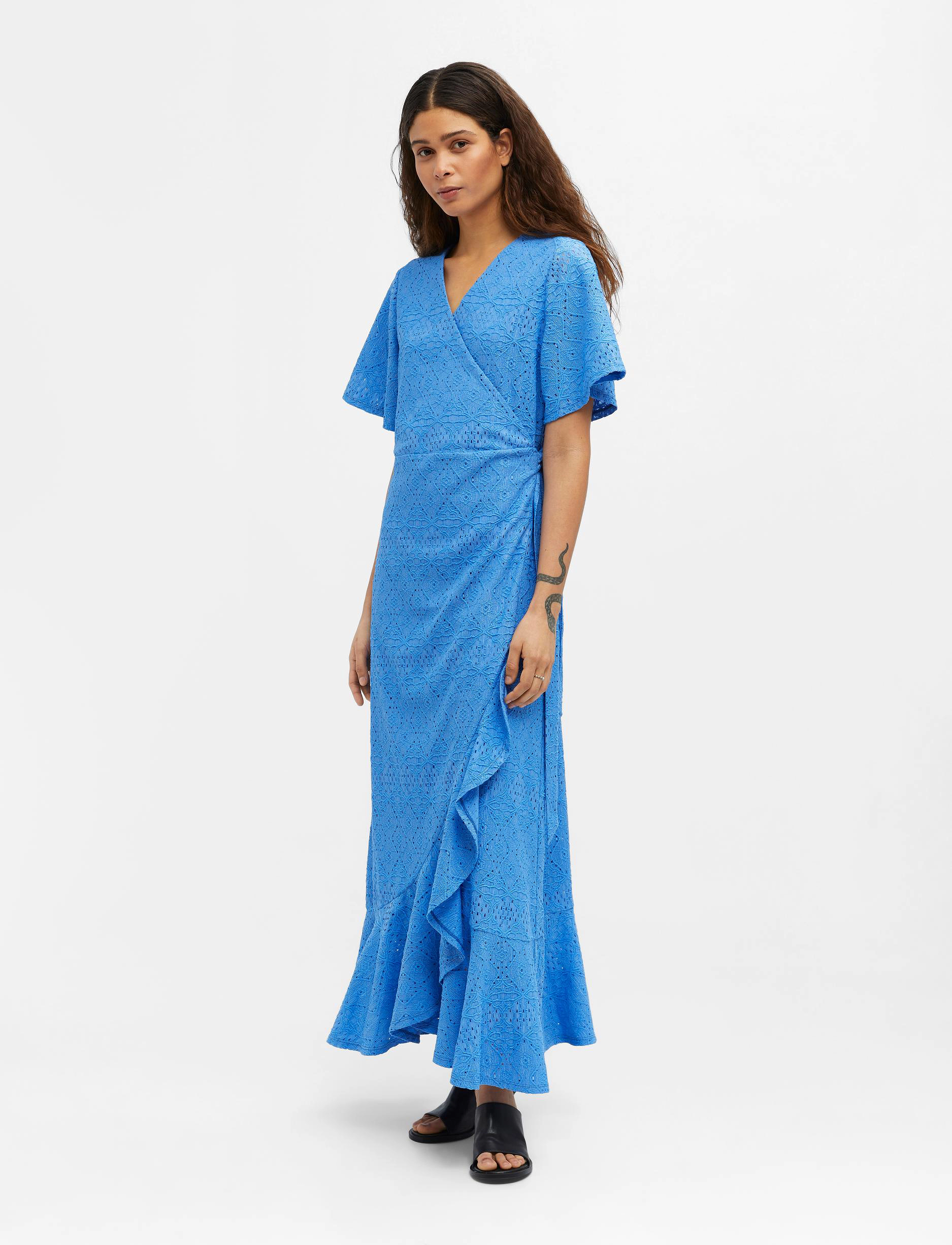 Object - OBJFEODORA S/S WRAP DRESS 127 - omlottklänningar - provence - 4