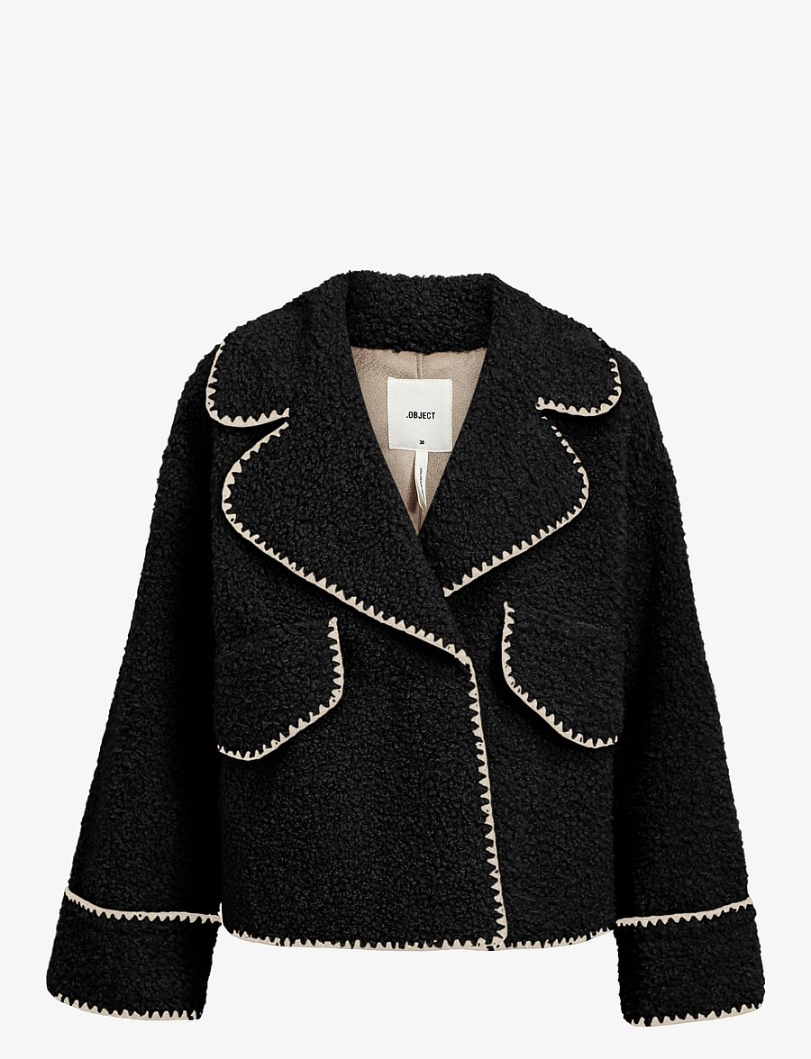 Object - OBJSHIREN JACKET REP - kunstpelz - black - 1
