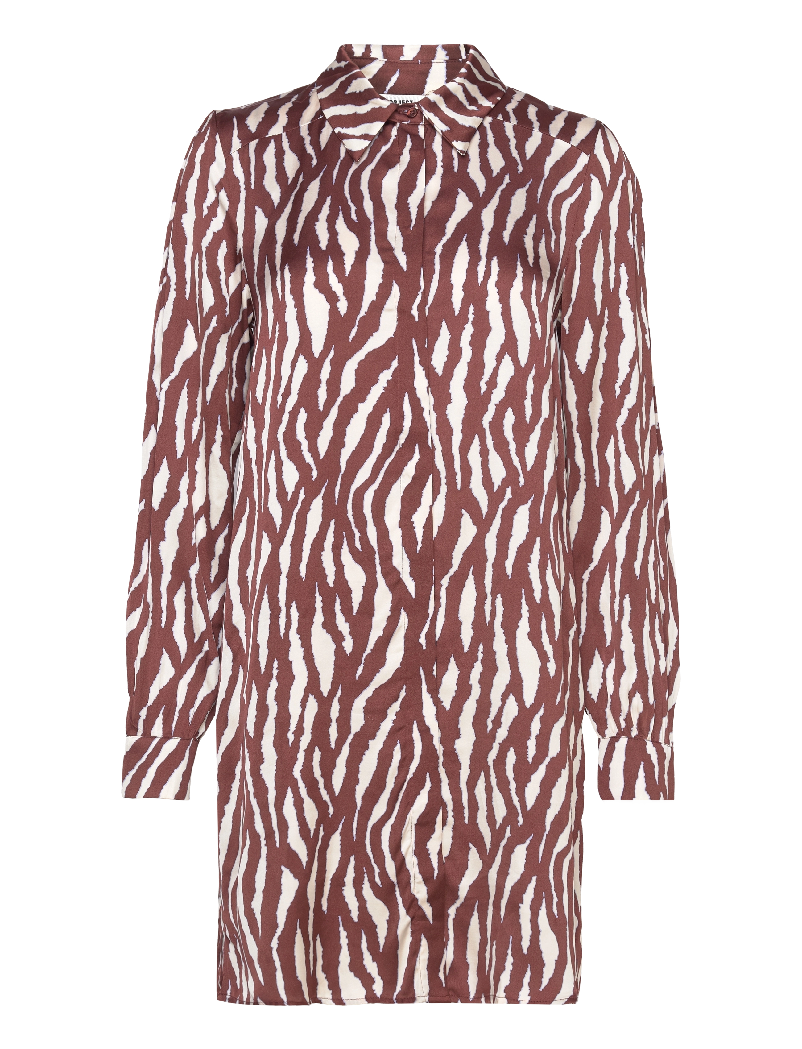 Object OBJJABINA L/S SHORT DRESS 128 - Skjortekjoler - BITTER CHOCOLATE / brown