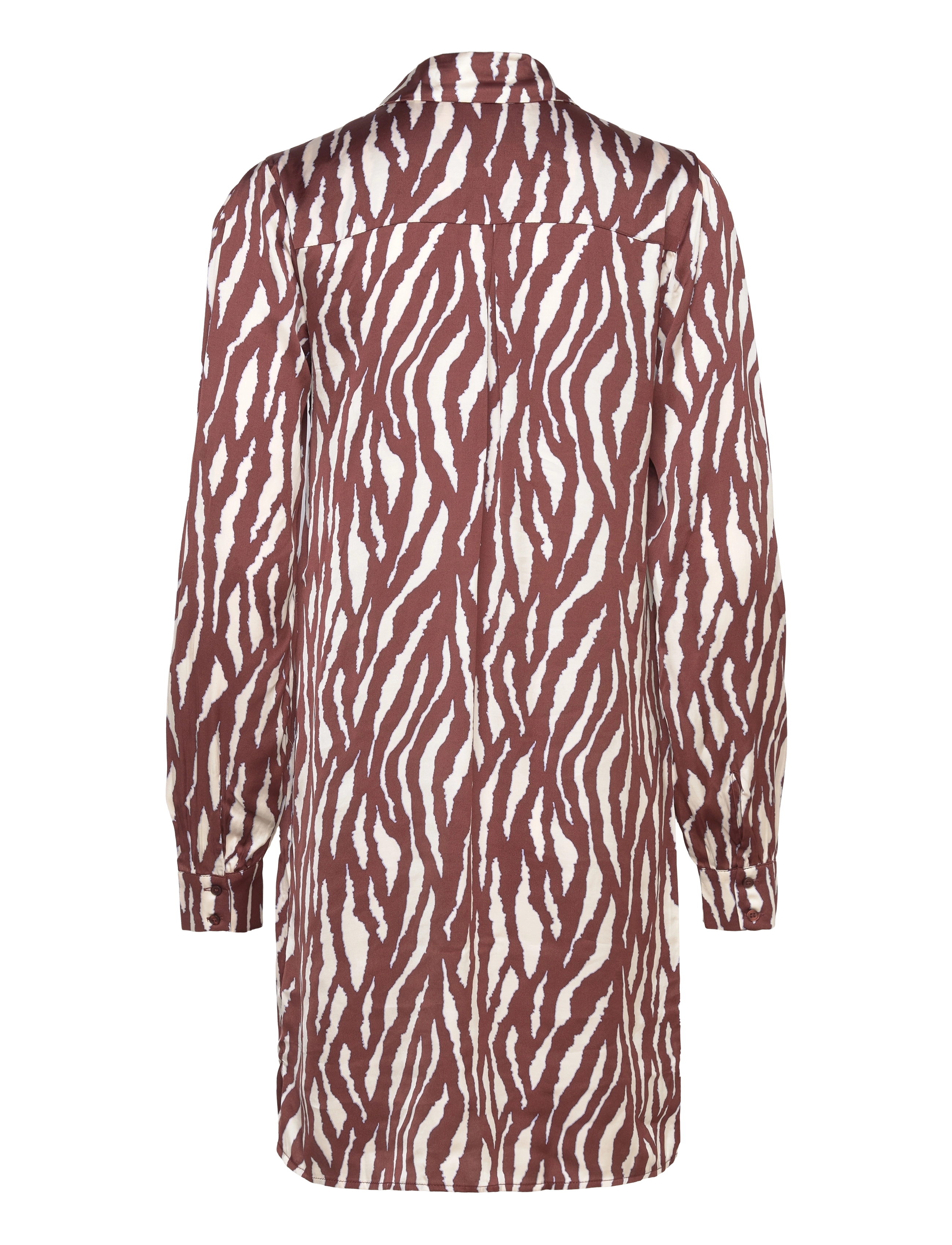 Object - OBJJABINA L/S SHORT DRESS 128 - skjortekjoler - bitter chocolate - 1