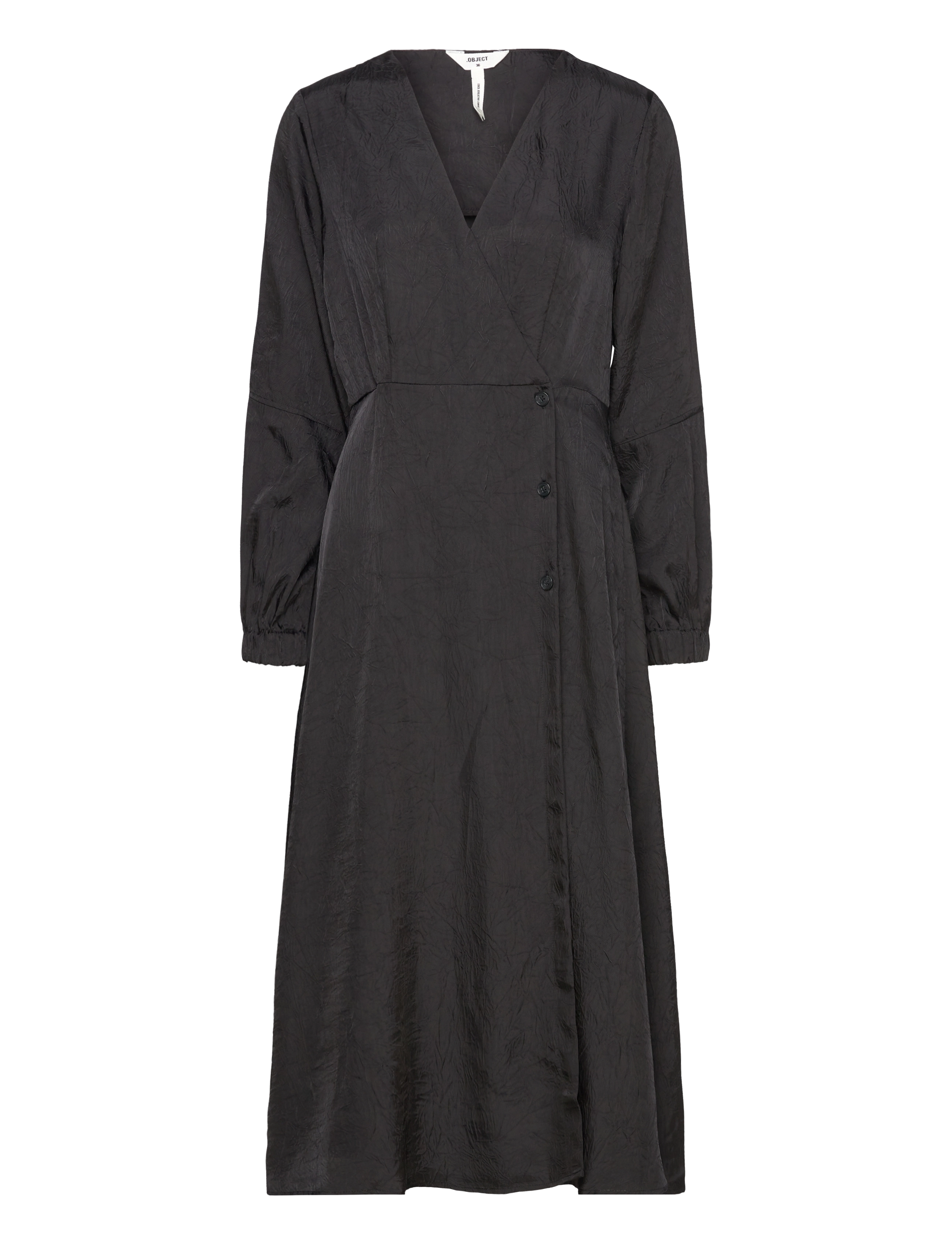 Object OBJJOHNSON L/S DRESS 128 - Maxiklänningar - BLACK / black