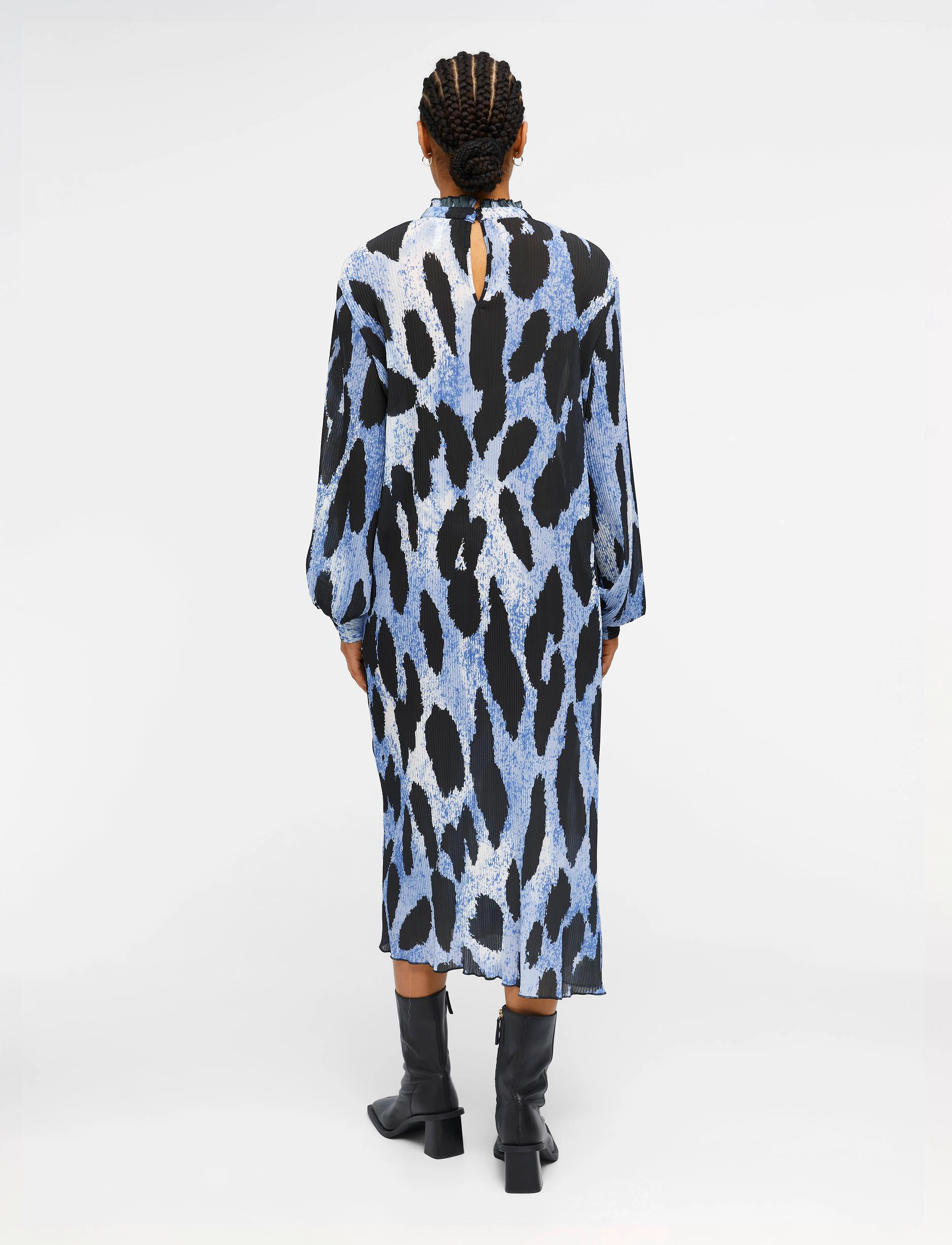 Object - OBJNORA L/S DRESS 129 .CD - maxi dresses - azure blue - 2