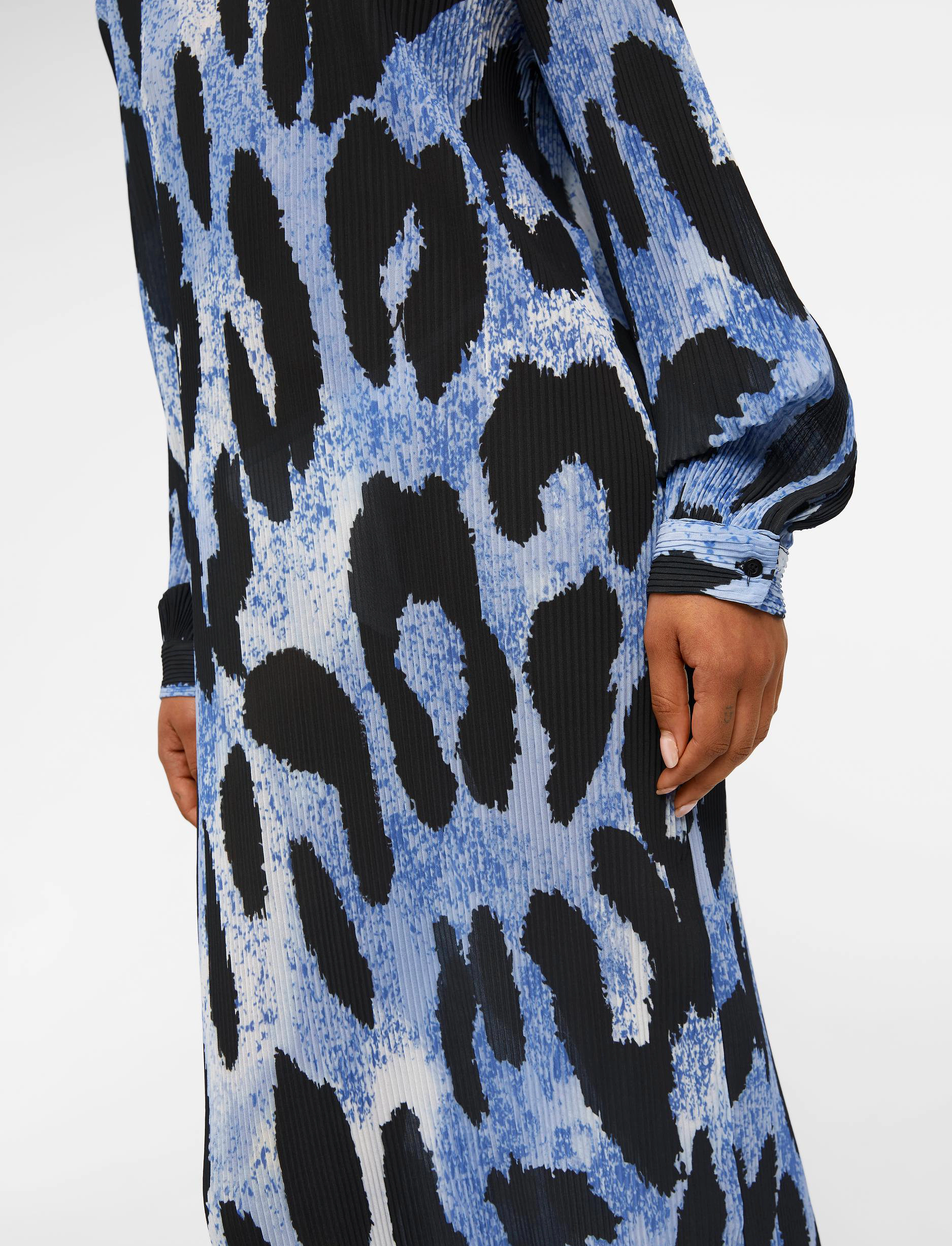 Object - OBJNORA L/S DRESS 129 .CD - maxi dresses - azure blue - 4