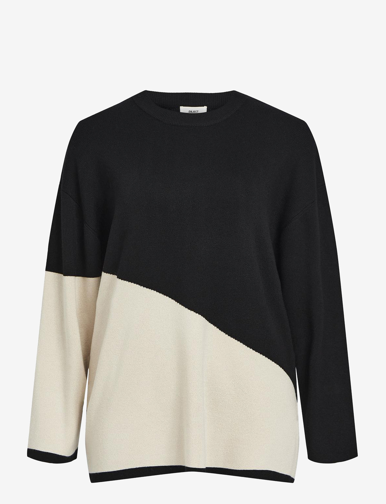 Object - OBJESTERBLOCK L/S KNIT PULLOVER 129 - sügisesed riided - black - 0