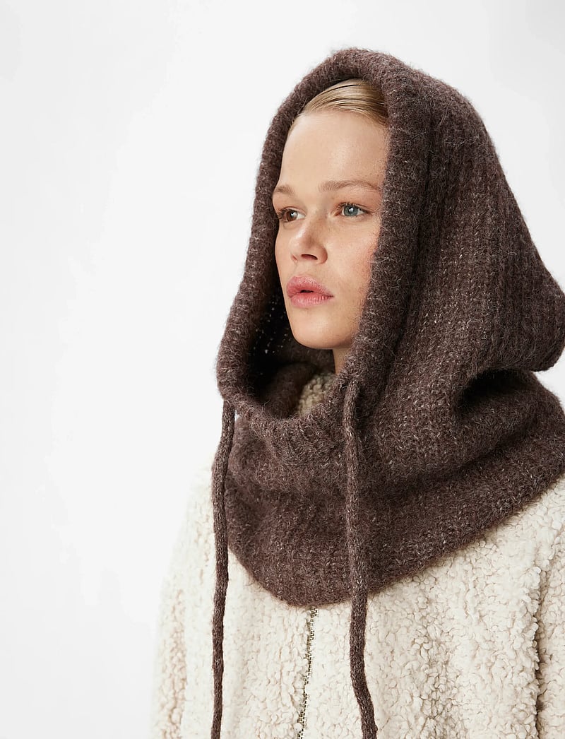 Object - OBJMILU KNIT BALACLAVA REP - balaclava - chicory coffee - 3