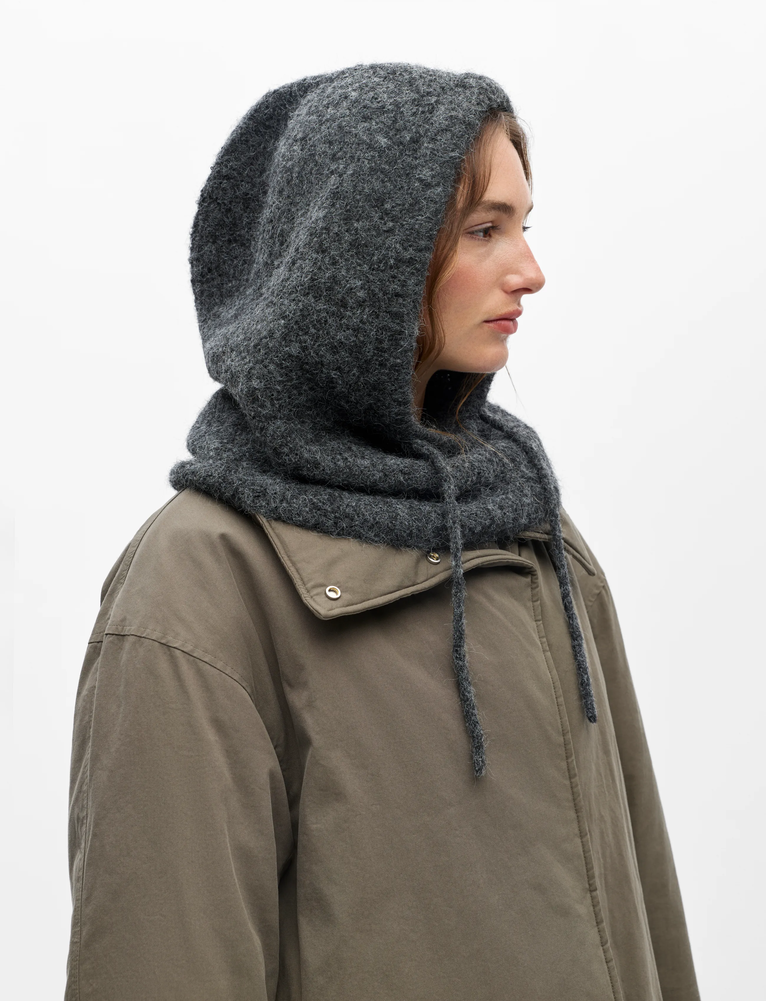 Object - OBJMILU KNIT BALACLAVA NOOS - sturmhauben - dark grey melange - 2