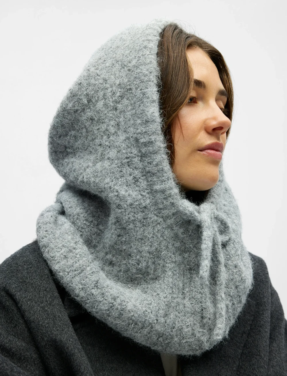 Object - OBJMILU KNIT BALACLAVA NOOS - balaclava - light grey melange - 2