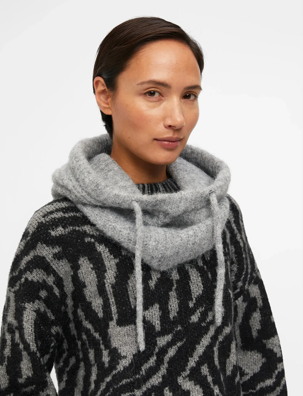 Object - OBJMILU KNIT BALACLAVA NOOS - balaclava - light grey melange - 3