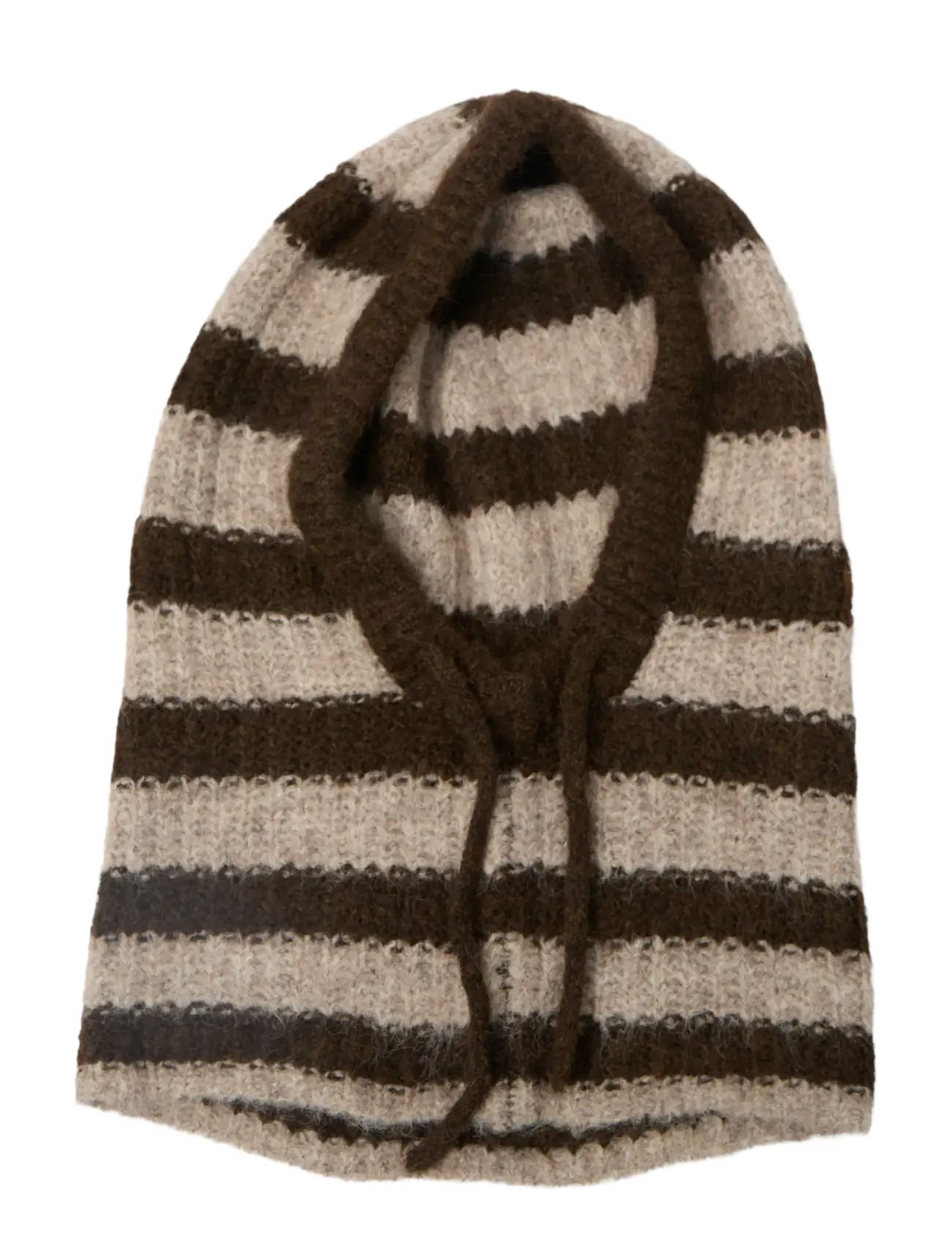 OBJMILU KNIT BALACLAVA REP - SEAL BROWN