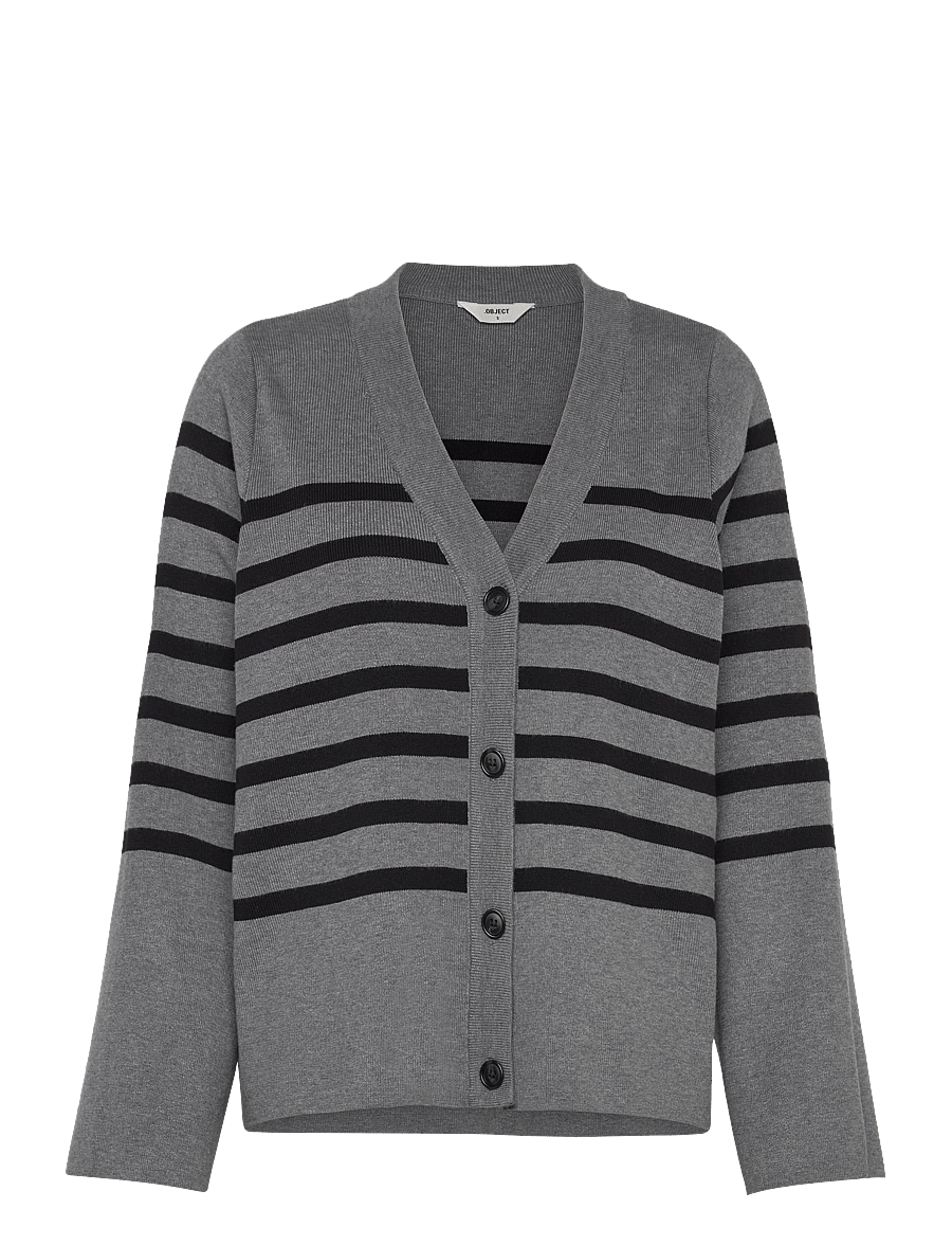 Object - OBJESTER L/S CARDIGAN NOOS - strickjacken - medium grey melange - 1