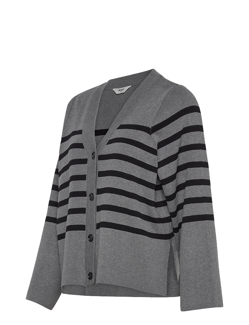 Object - OBJESTER L/S CARDIGAN NOOS - koftor - medium grey melange - 2