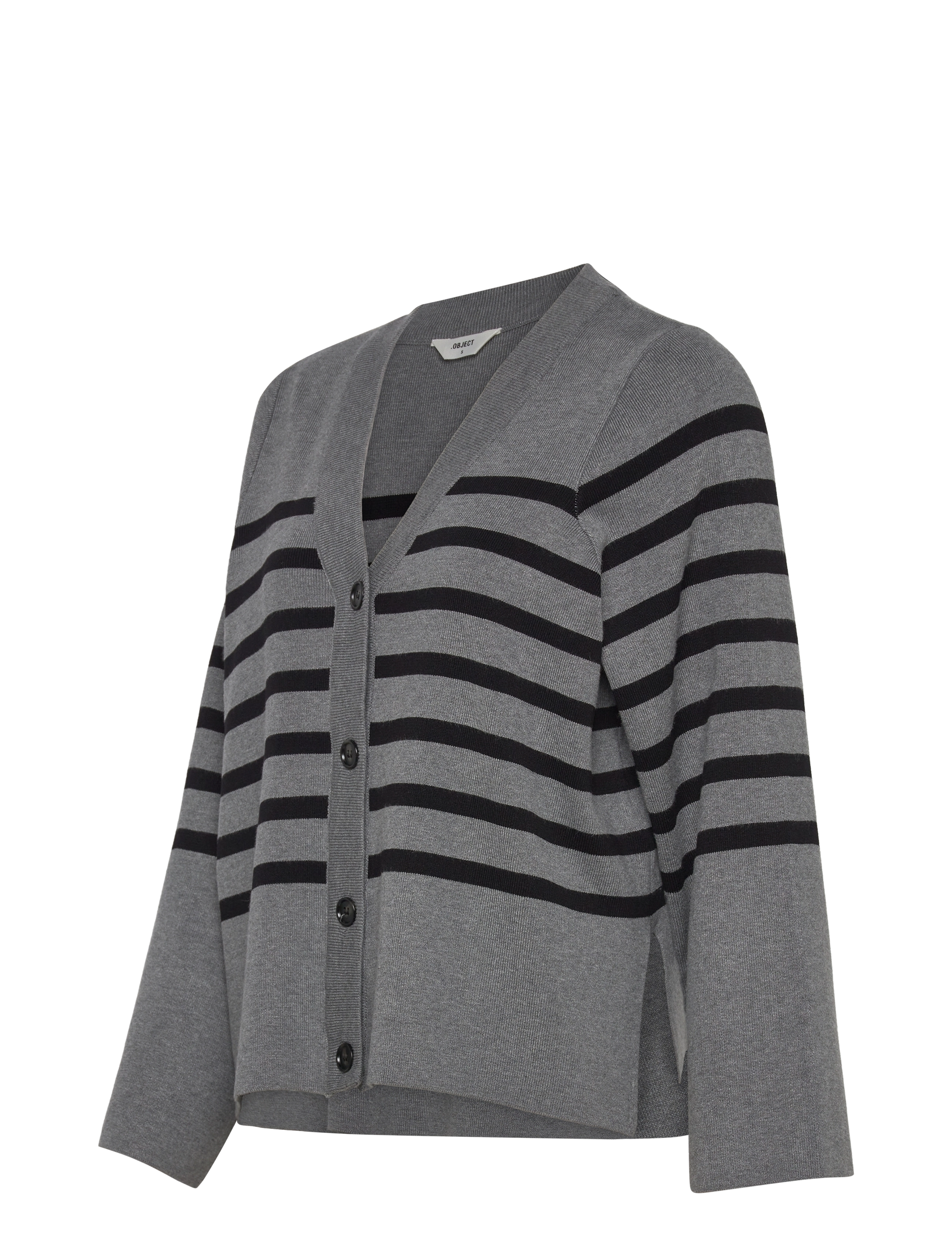 Object - OBJESTER L/S CARDIGAN NOOS - koftor - medium grey melange - 3