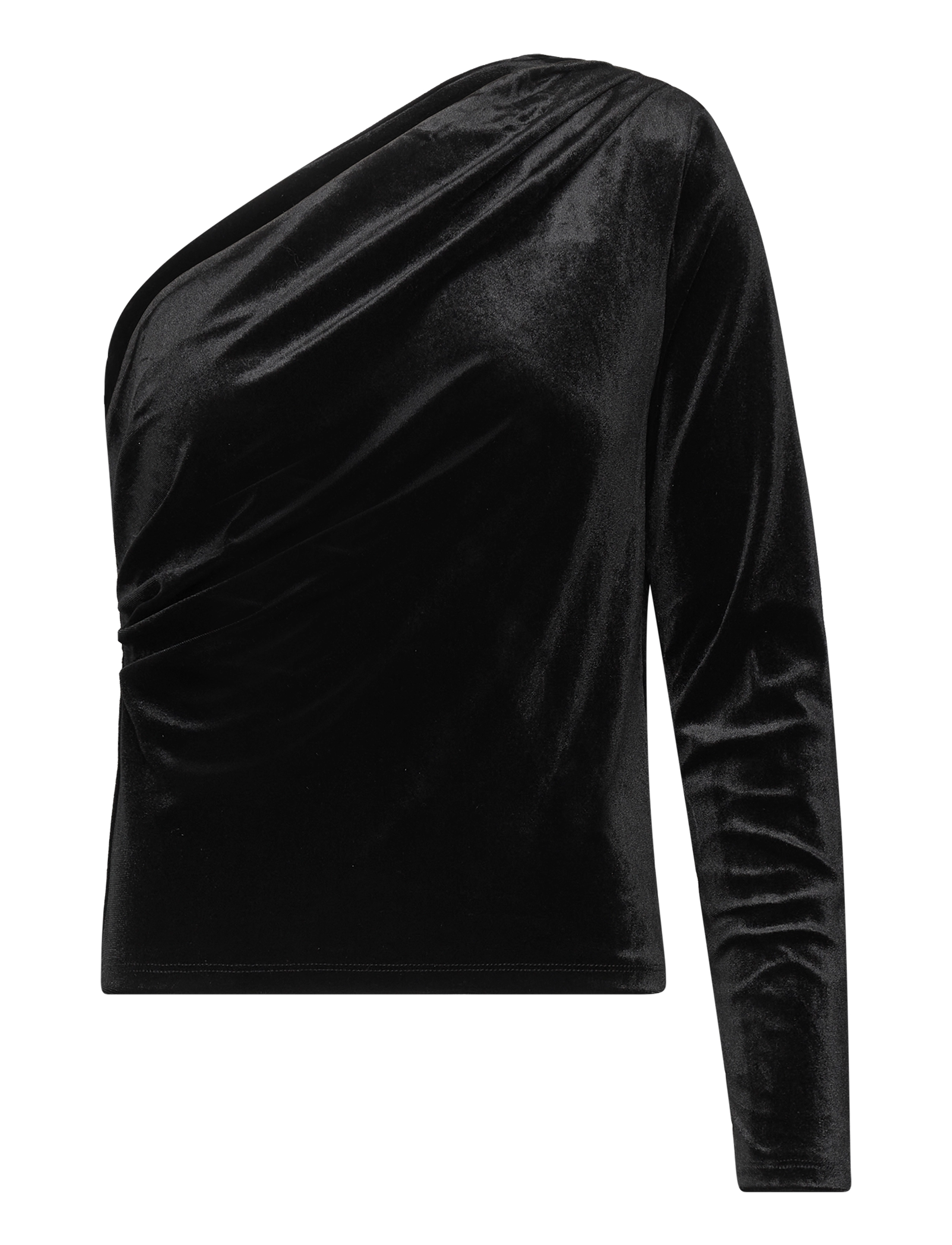 Object OBJBIANCA ONE SHOULDER TOP 130 - Blouses & Shirts - BLACK / black