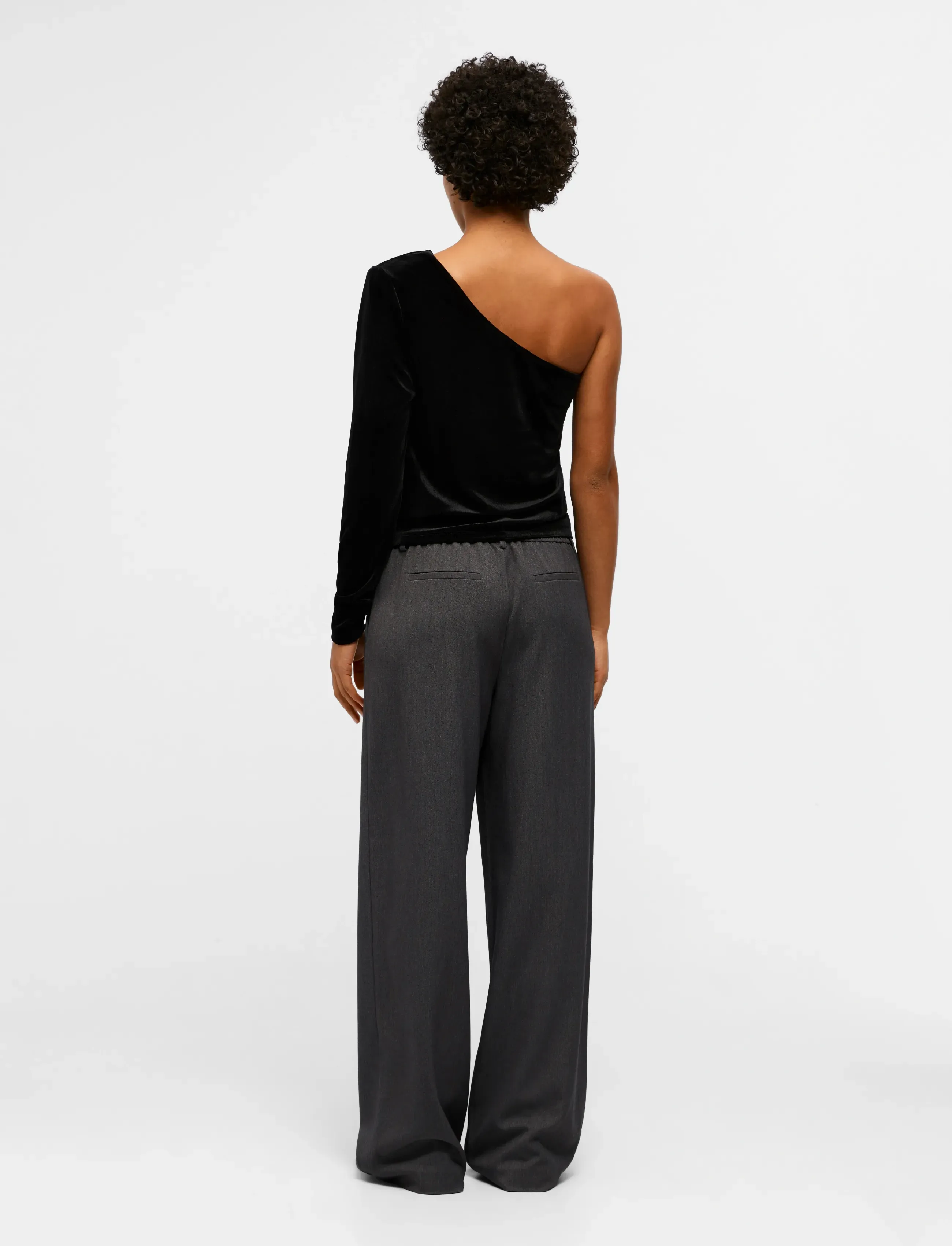 Object - OBJBIANCA ONE SHOULDER TOP 130 - Ärmellose blusen - black - 3