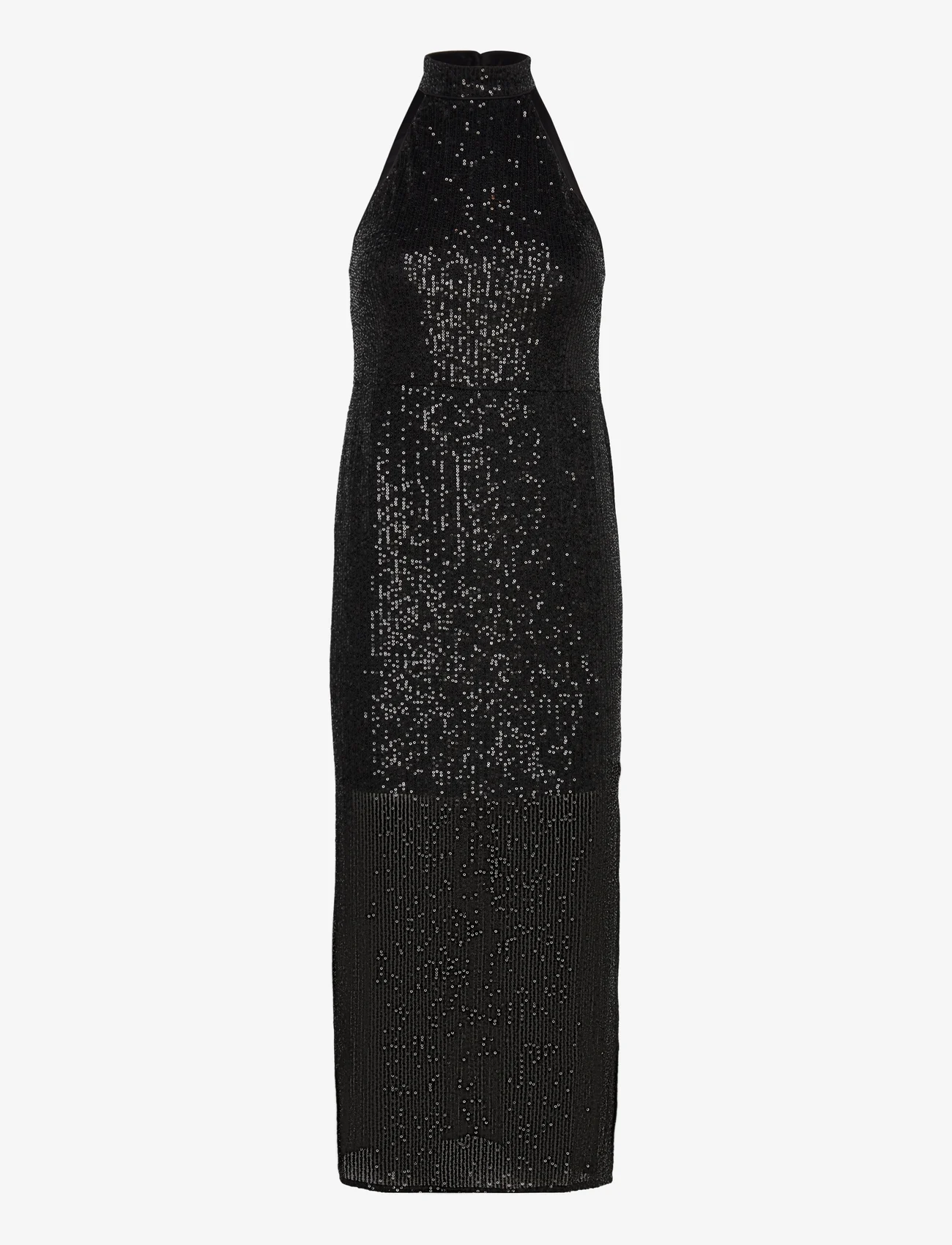 Object - OBJYASMINE S/L LONG DRESS 130 - kleitas ar vizuļiem - black - 0
