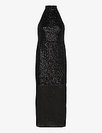 OBJYASMINE S/L LONG DRESS 130 - BLACK