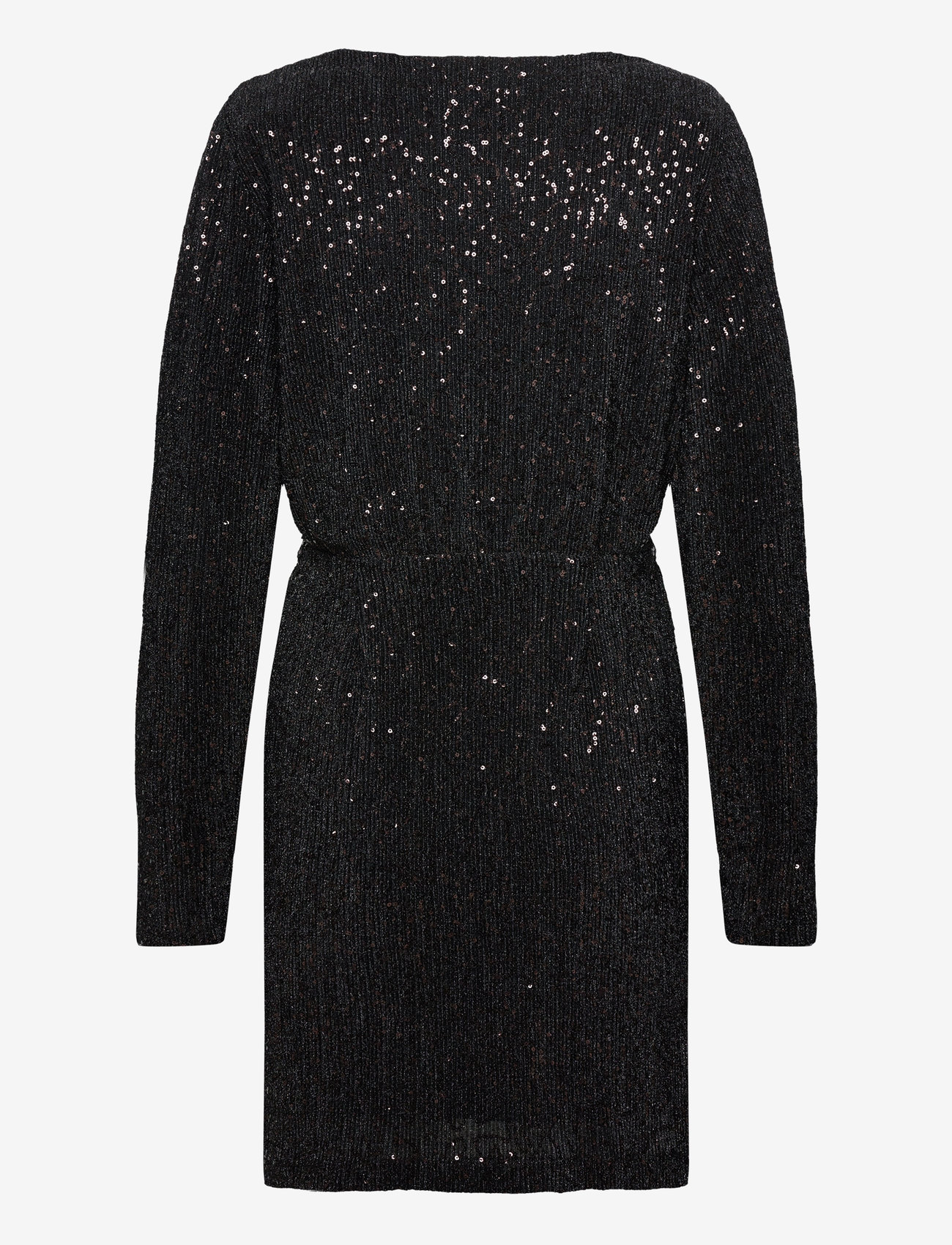 Object - OBJTULUA L/S SHORT DRESS 130 - pailletkjoler - black - 2
