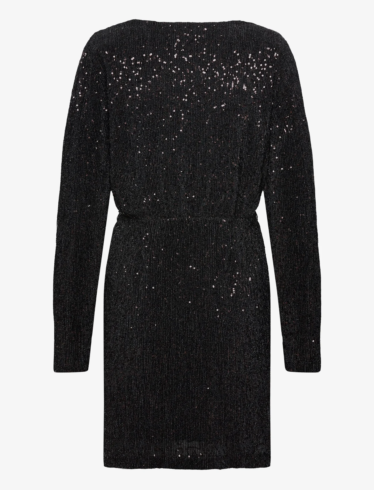 Object - OBJTULUA L/S SHORT DRESS 130 - feestelijke kleding voor outlet-prijzen - black - 1