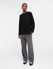 Object - OBJMALENA L/S KNIT PULLOVER - sweaters - black - 6