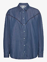 Object - OBJJOANNA L/S DENIM SHIRT 130 - langærmede skjorter - medium blue denim - 0