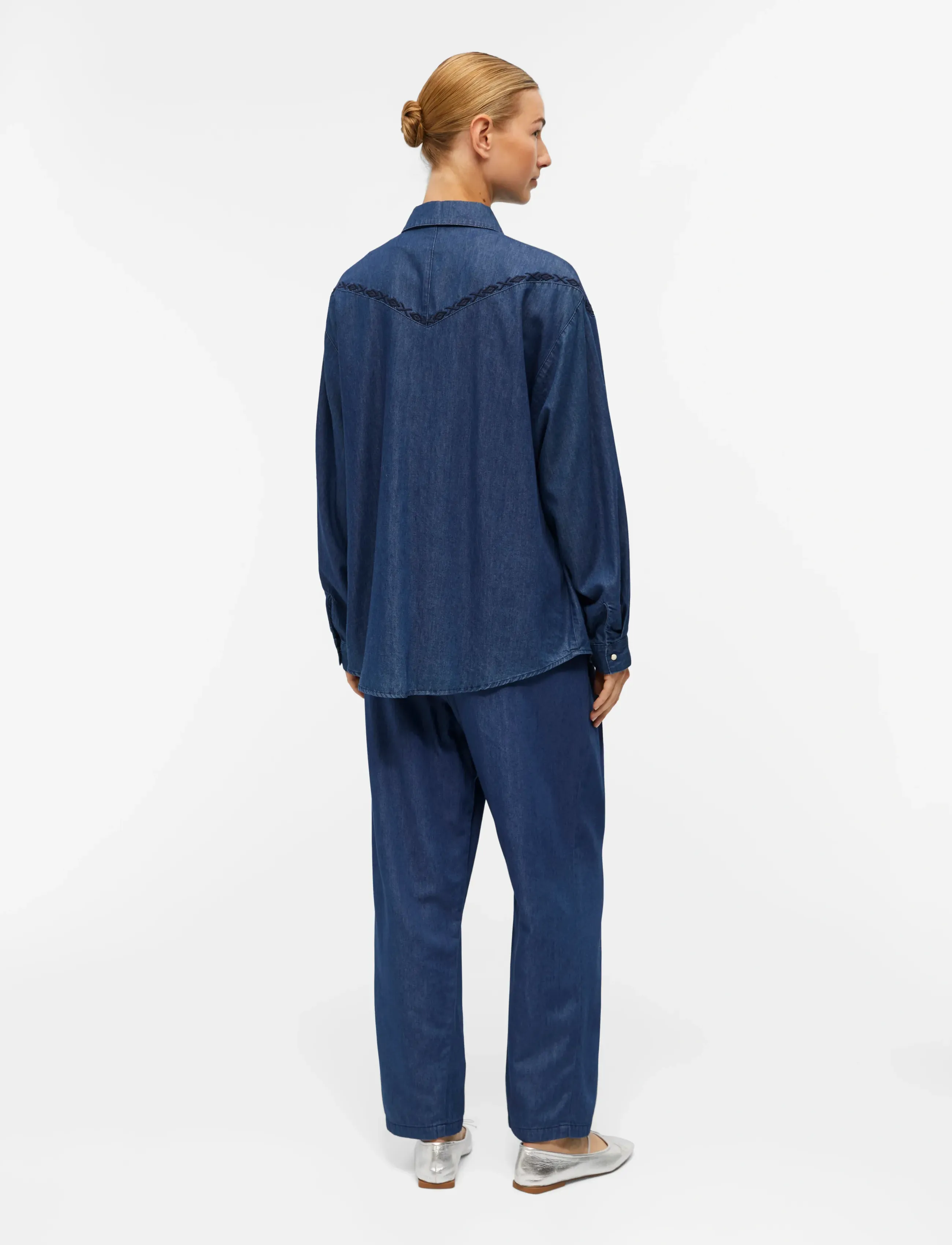 Object - OBJJOANNA L/S DENIM SHIRT 130 - langærmede skjorter - medium blue denim - 3