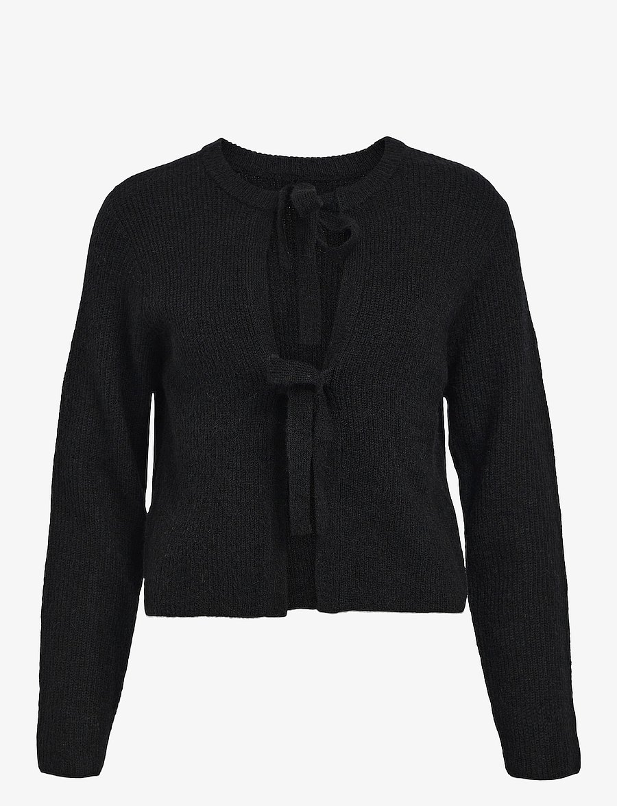 Object - OBJPARVI KNIT CARDIGAN NOOS - koftor - black - 1