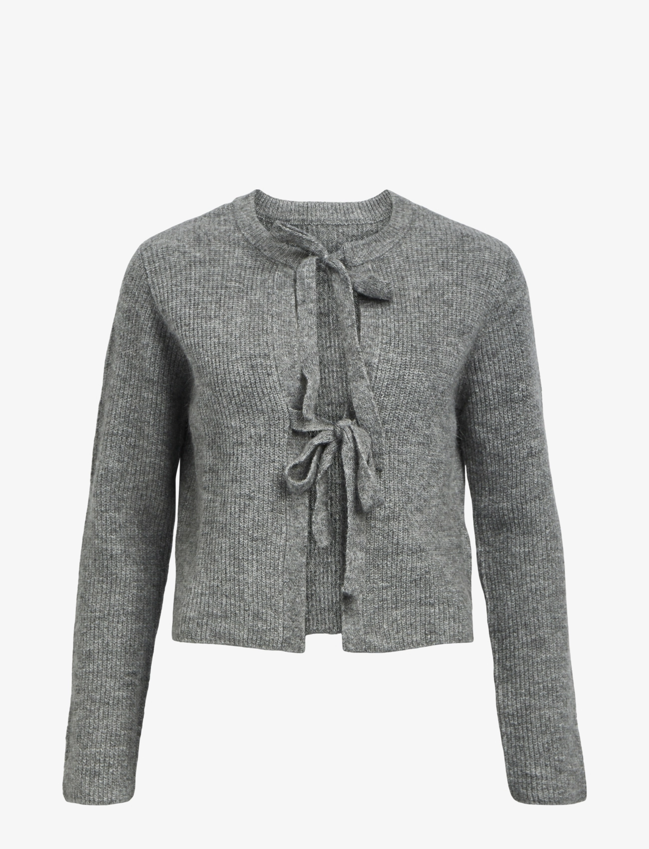 Object OBJPARVI KNIT CARDIGAN NOOS - Cardigans - MEDIUM GREY MELANGE / grey
