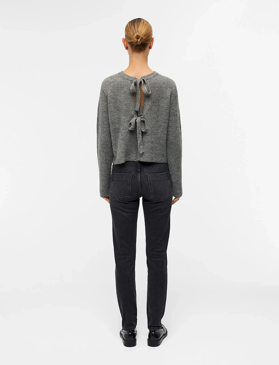 Object - OBJPARVI KNIT CARDIGAN NOOS - kardiganai - medium grey melange - 2