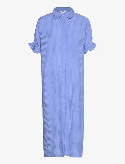 Carolina gynning frill one shoulder dress light blue deals