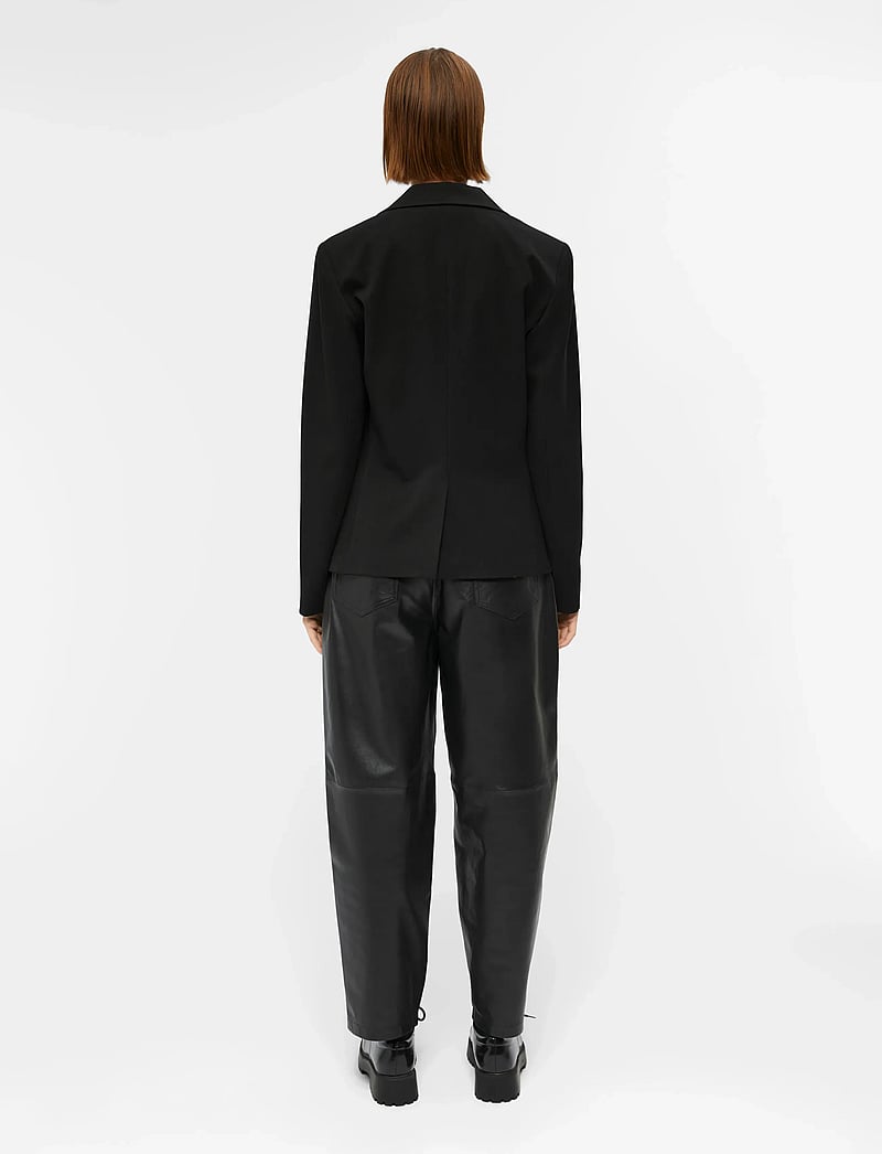 Object - OBJLISA L/S BUTTON BLAZER NOOS - enkeltradede blazere - black - 3