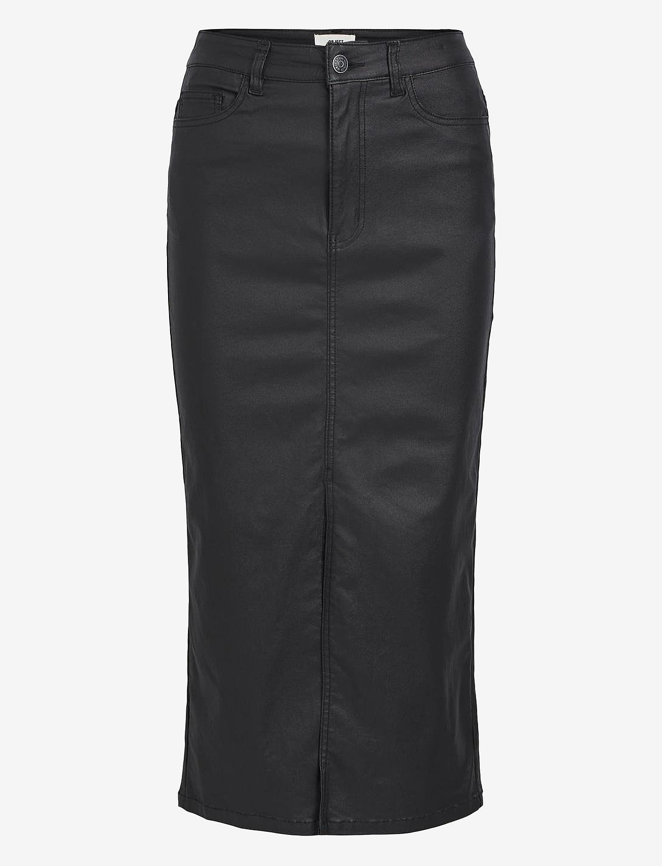 Object - OBJNAYA COATED MW SKIRT NOOS - laveste priser - black - 0