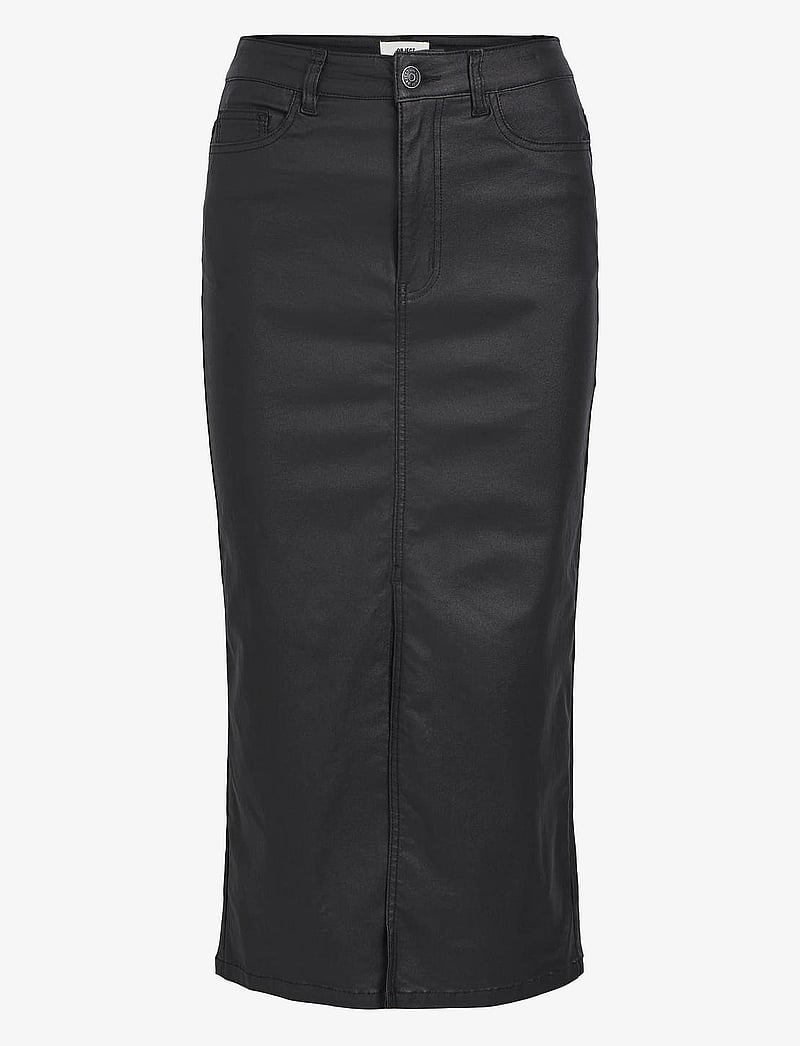 Object - OBJNAYA COATED MW SKIRT NOOS - spódnice do kolan i midi - black - 1