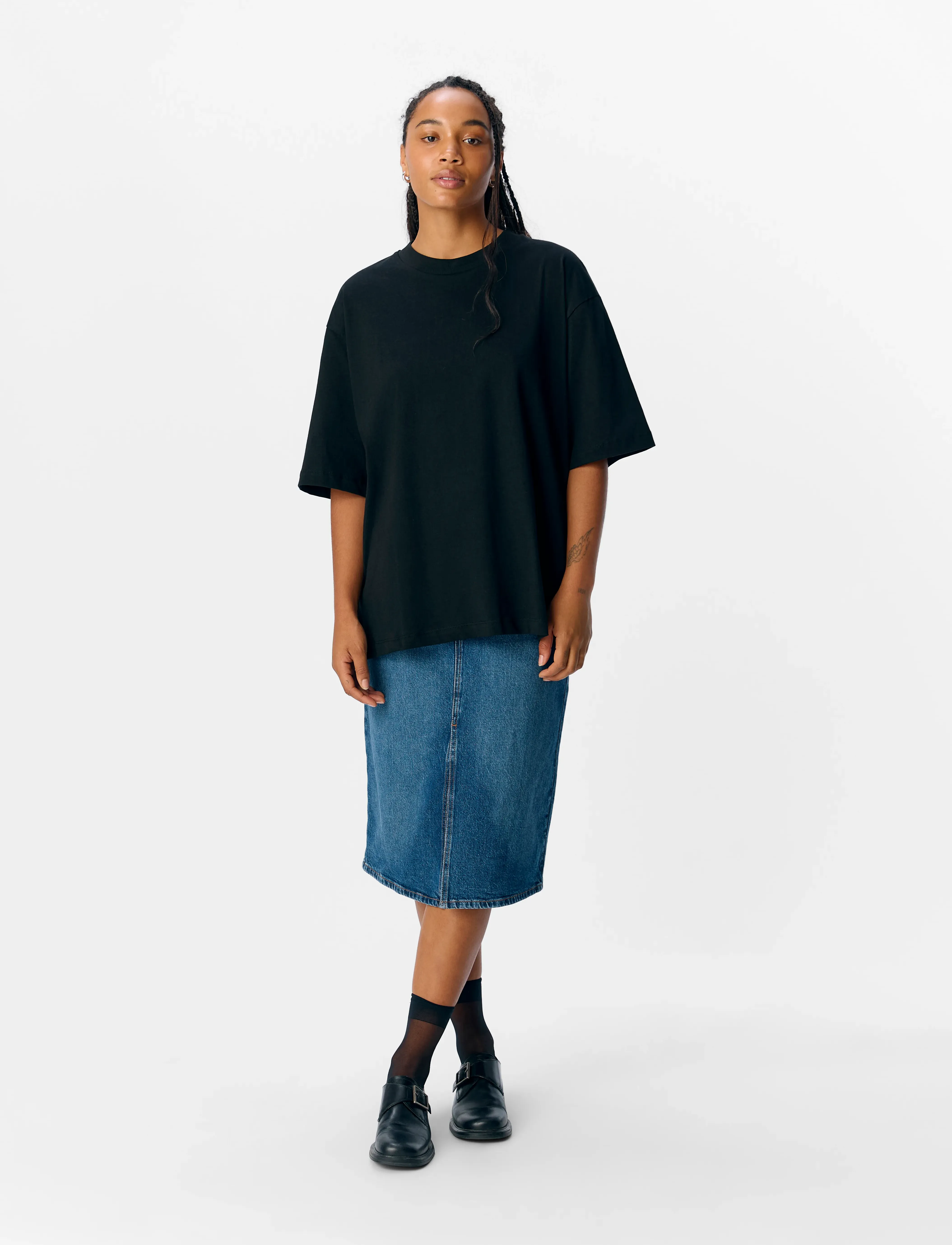 Object - OBJGIMA 2/4 OVERSIZE T-SHIRT NOOS - t-shirts - black - 4