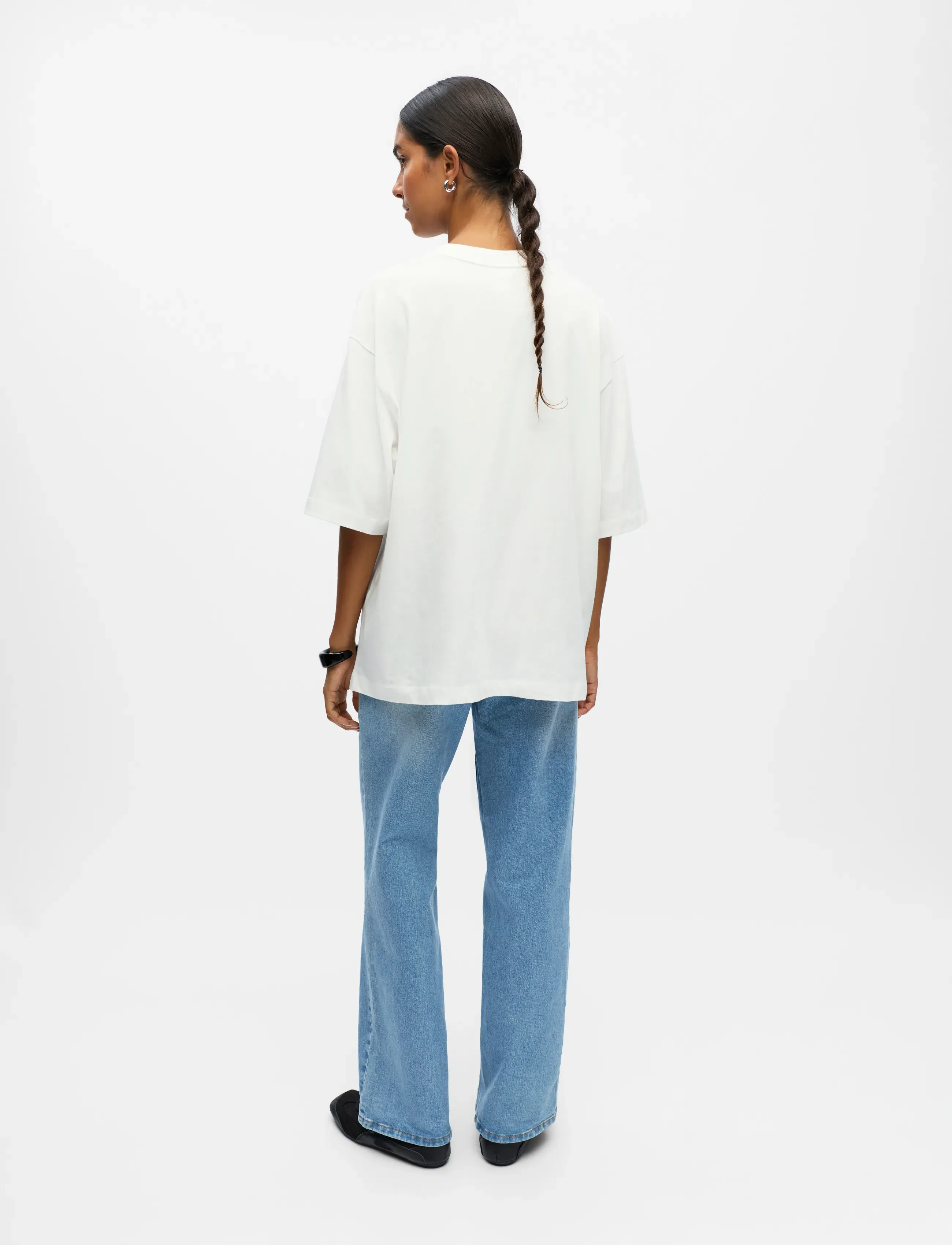 Object - OBJGIMA 2/4 OVERSIZE T-SHIRT NOOS - laveste priser - cloud dancer - 3