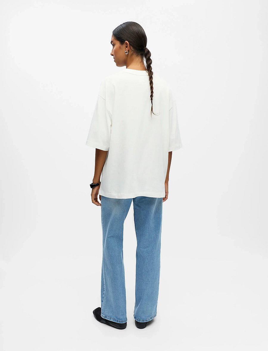 Object - OBJGIMA 2/4 OVERSIZE T-SHIRT NOOS - t-särgid - cloud dancer - 3