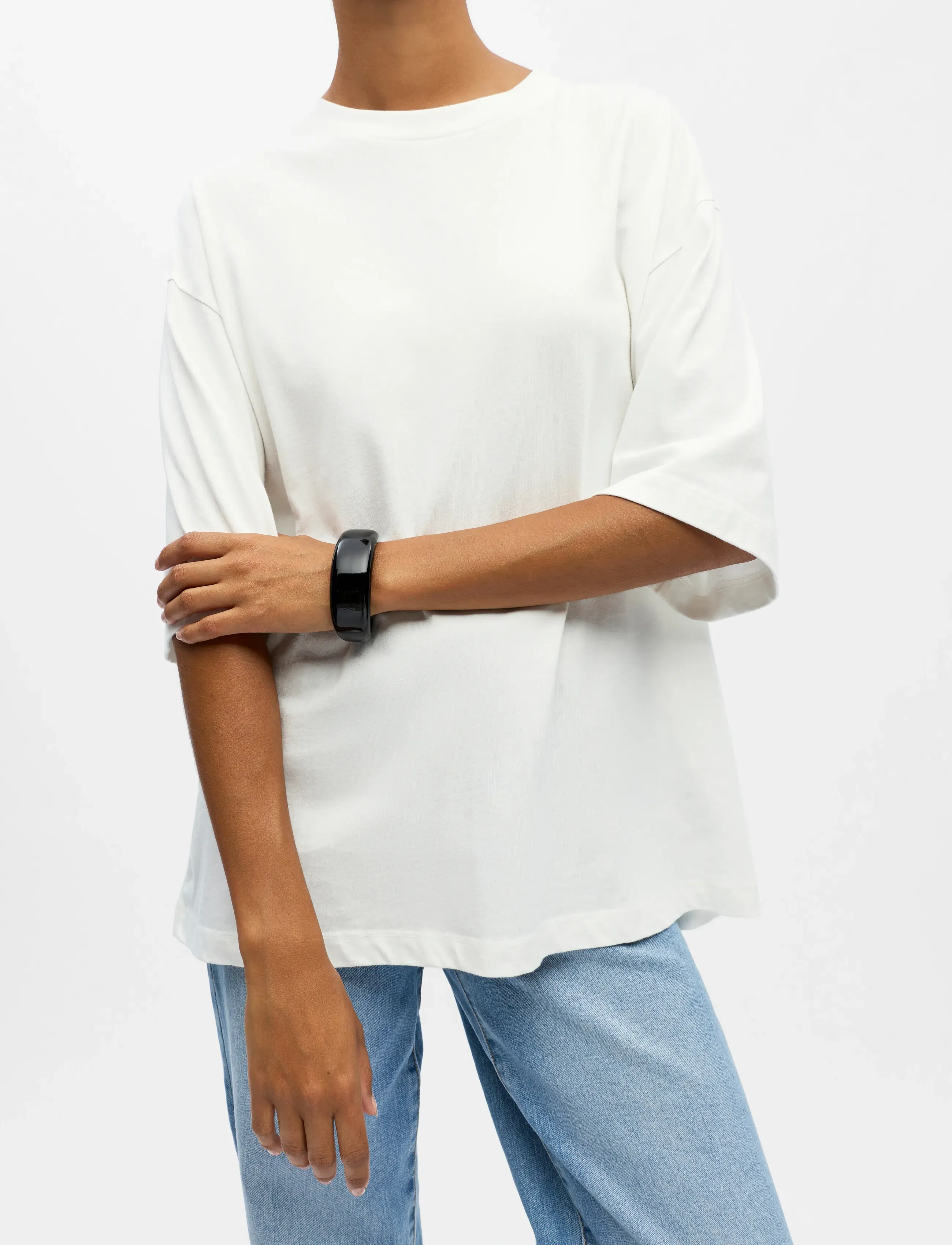 Object - OBJGIMA 2/4 OVERSIZE T-SHIRT NOOS - laveste priser - cloud dancer - 4