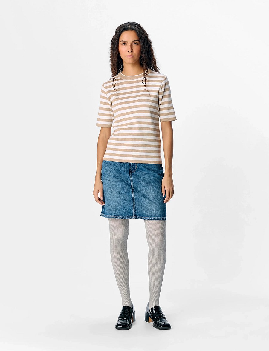 Object - OBJESTER S/S NEW KNIT PULLOVER NOOS - sviitrid - humus - 3