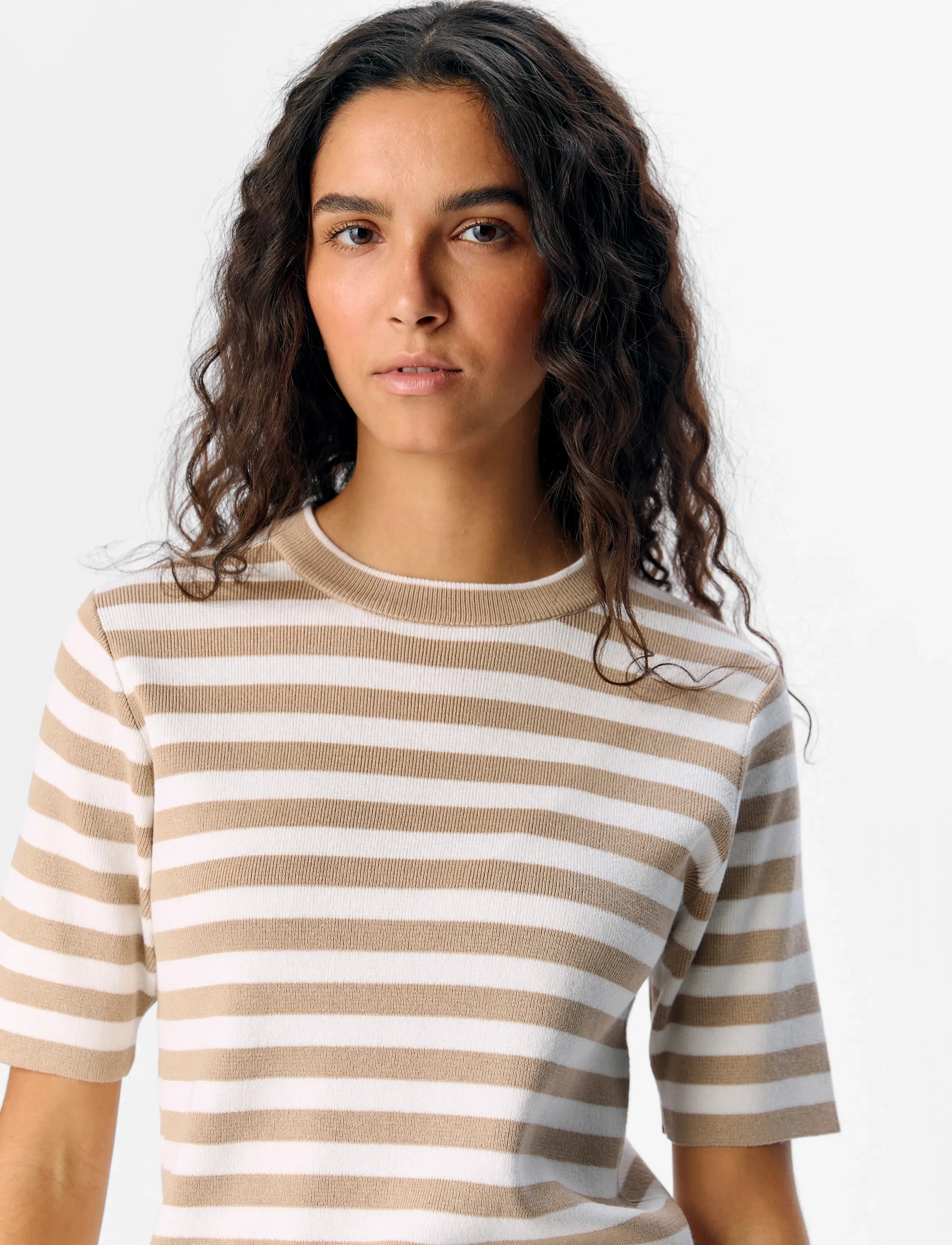 Object - OBJESTER S/S NEW KNIT PULLOVER NOOS - jumpers - humus - 4