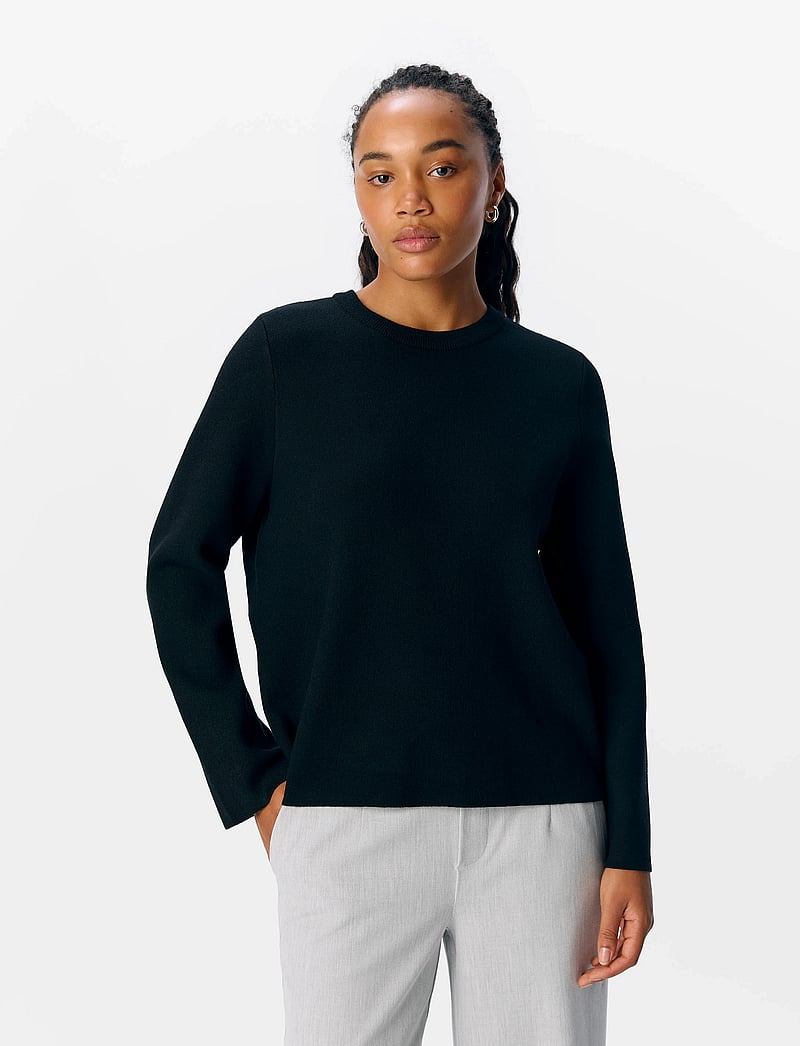 Object - OBJREYNARD O-NECK PULLOVER NOOS - stickade tröjor - black - 0