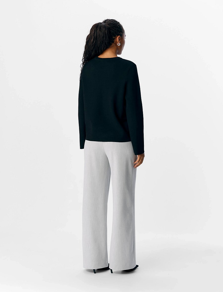 Object - OBJREYNARD O-NECK PULLOVER NOOS - gebreide truien - black - 2