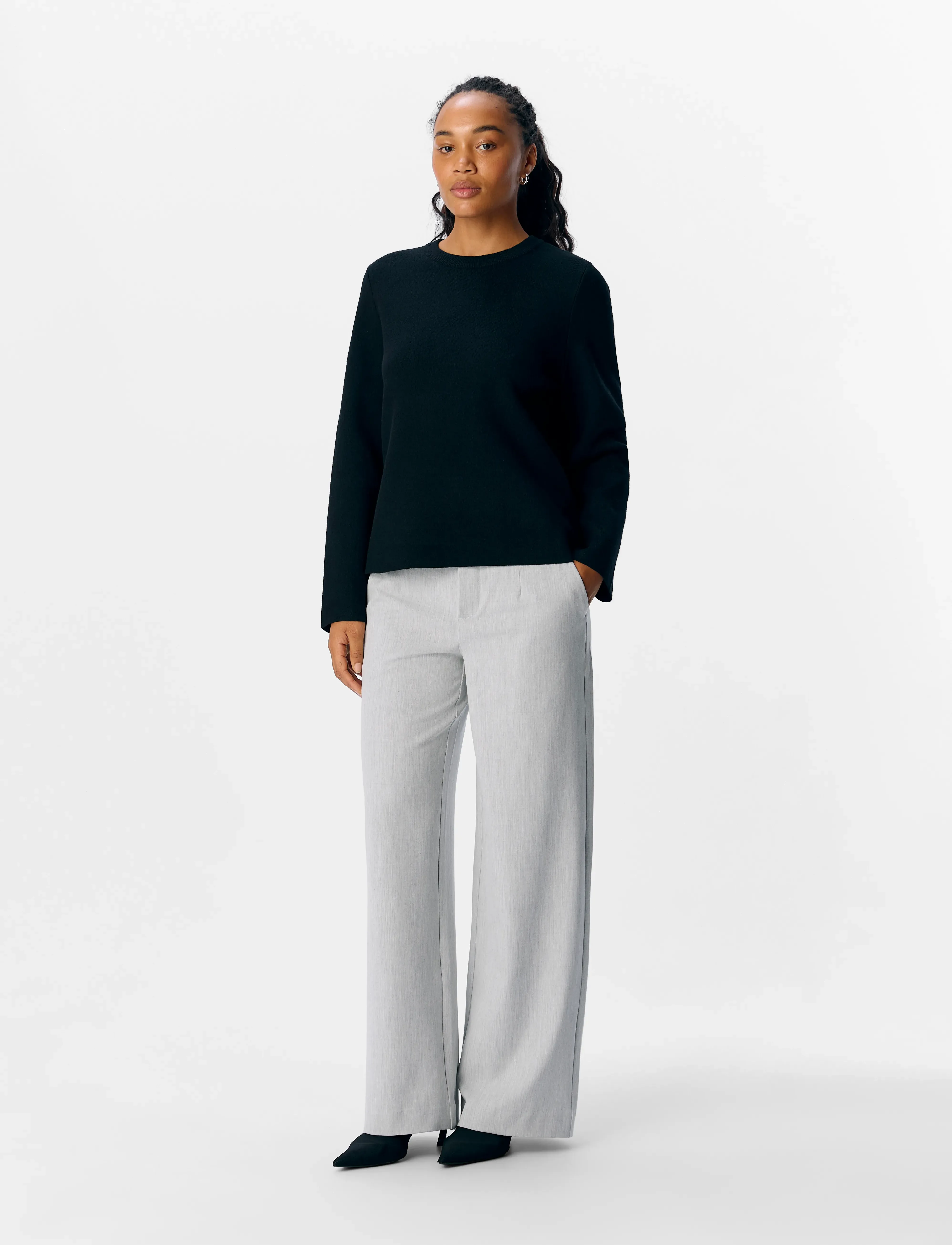 Object - OBJREYNARD O-NECK PULLOVER NOOS - pullover - black - 4