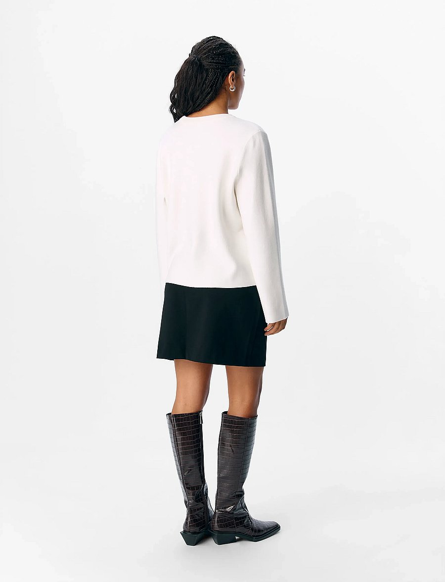 Object - OBJREYNARD O-NECK PULLOVER NOOS - striktrøjer - cloud dancer - 3