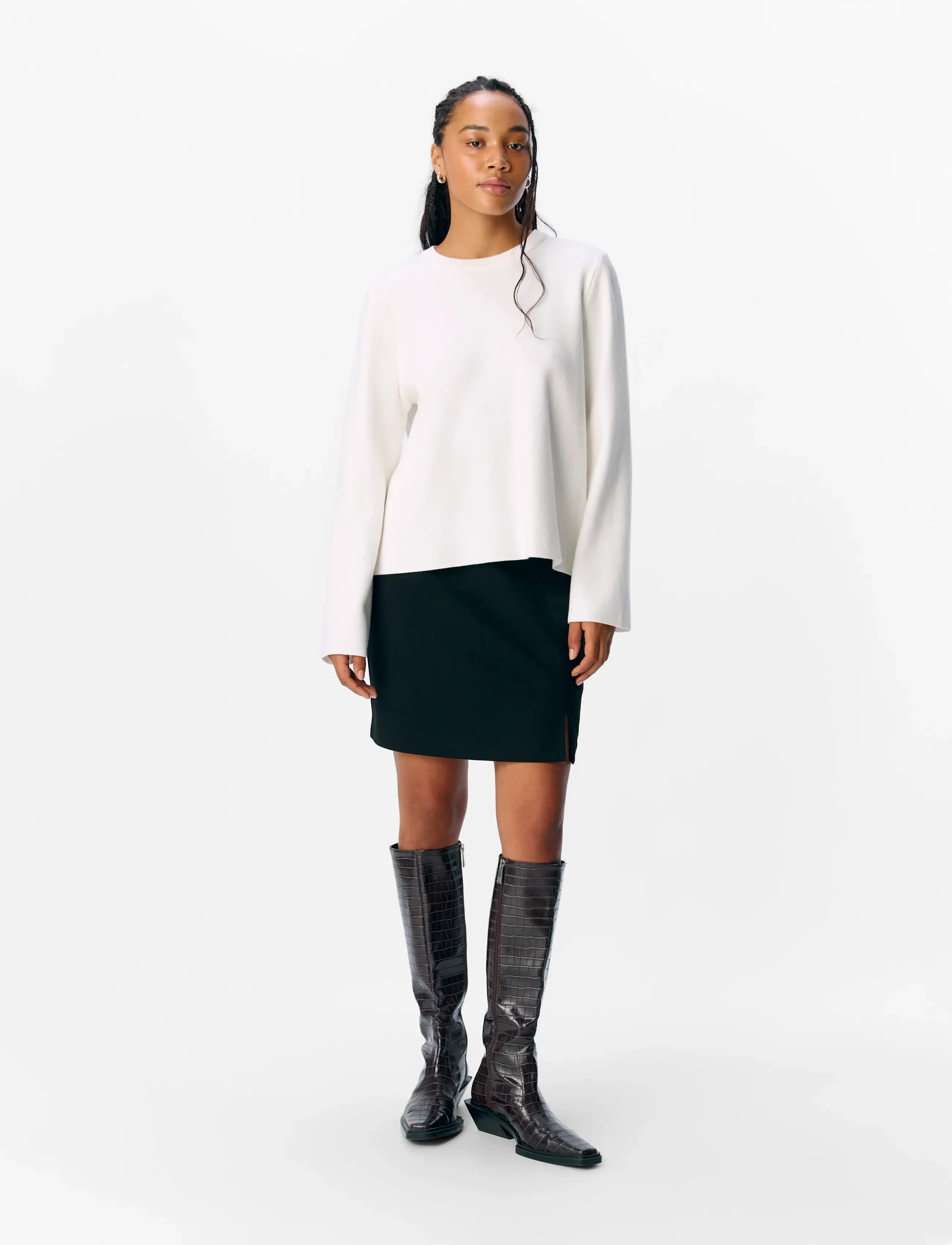 Object - OBJREYNARD O-NECK PULLOVER NOOS - laveste priser - cloud dancer - 5