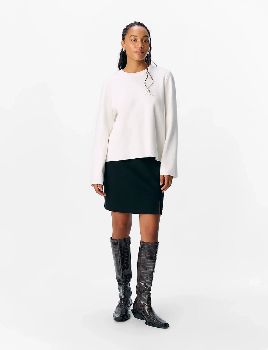 Object - OBJREYNARD O-NECK PULLOVER NOOS - striktrøjer - cloud dancer - 5