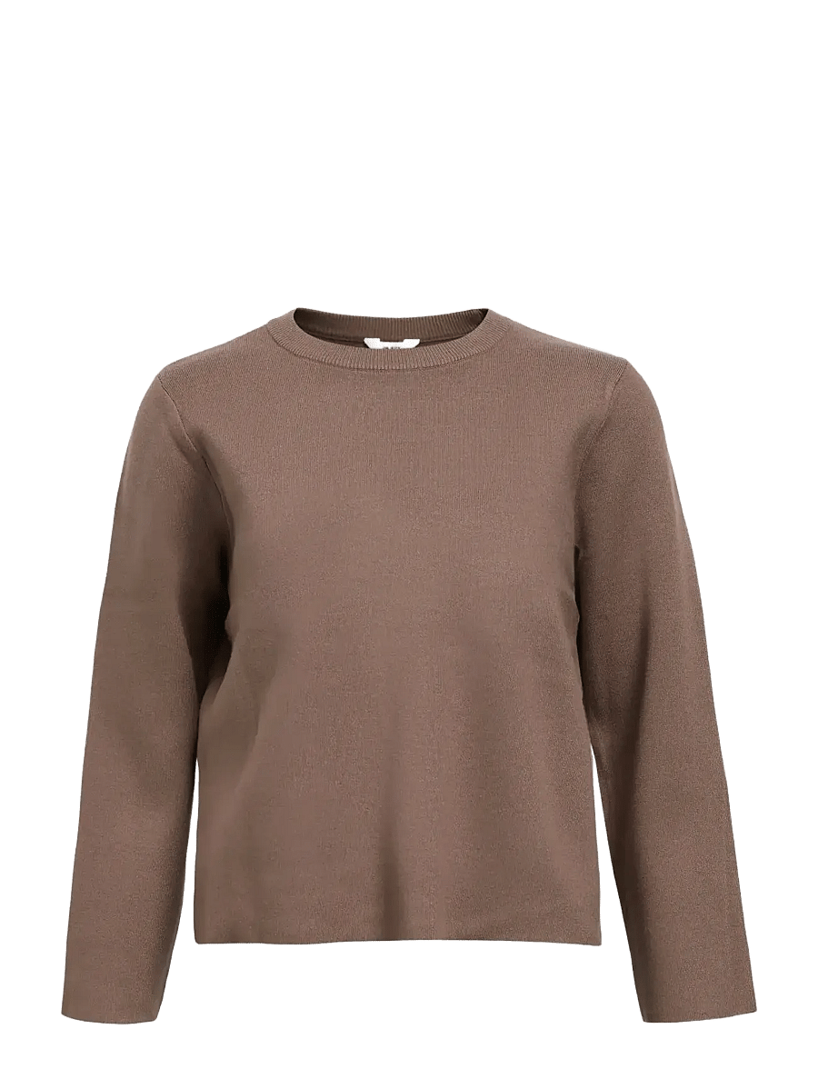 Object - OBJREYNARD O-NECK PULLOVER NOOS - striktrøjer - morel - 1