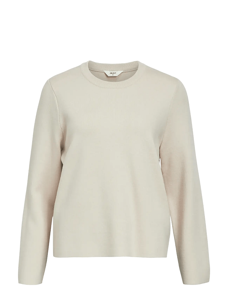 Object - OBJREYNARD O-NECK PULLOVER NOOS - striktrøjer - silver gray - 1